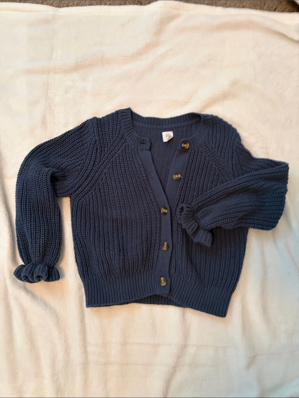 GAP Navy Knit Button-Front Girls Sweater Cardigan size 5